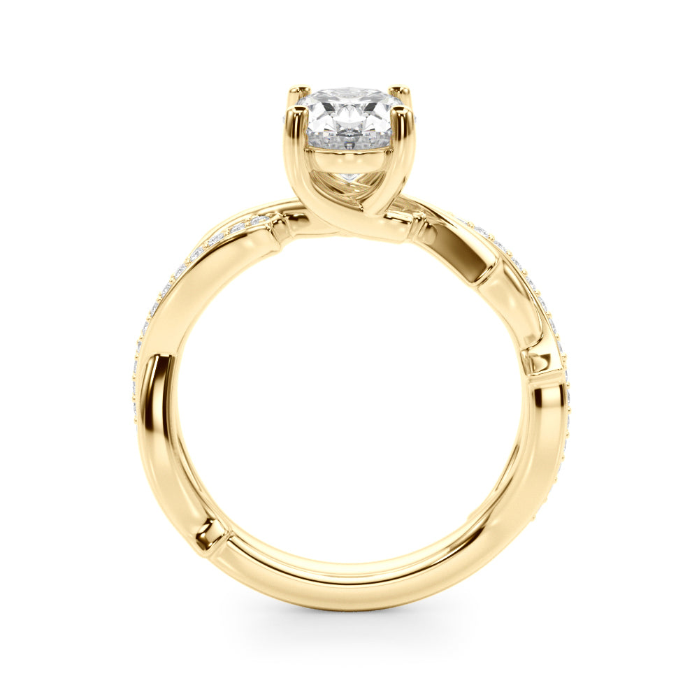 Nature Inspired Oval Engagement Ring