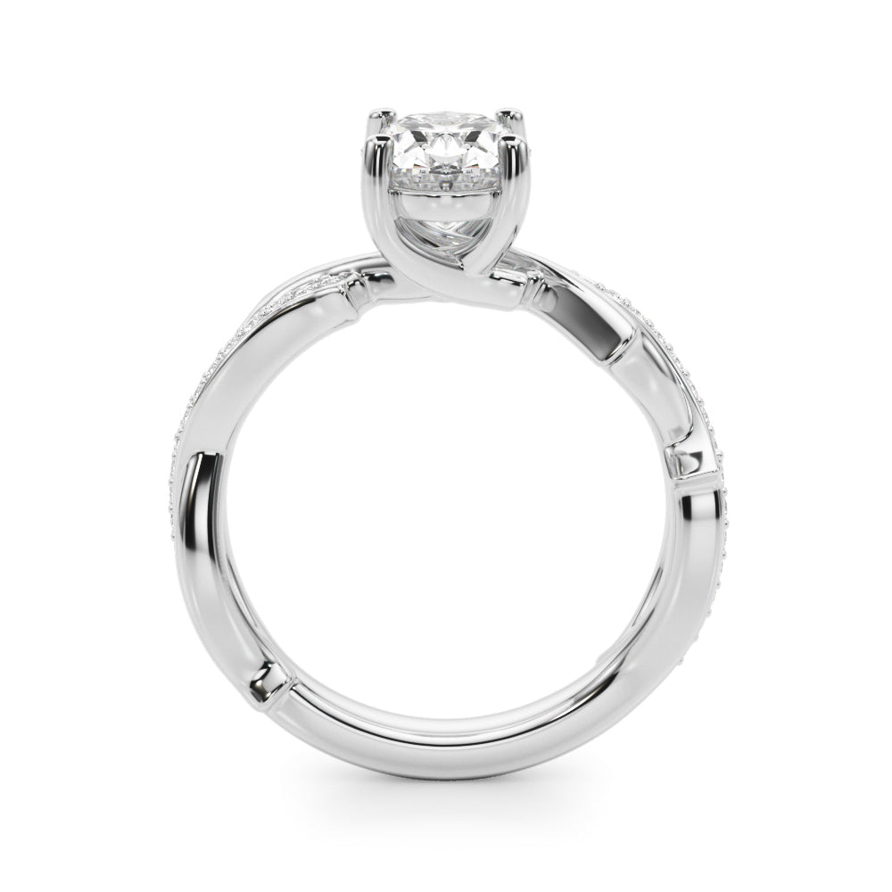 Nature Inspired Oval Engagement Ring