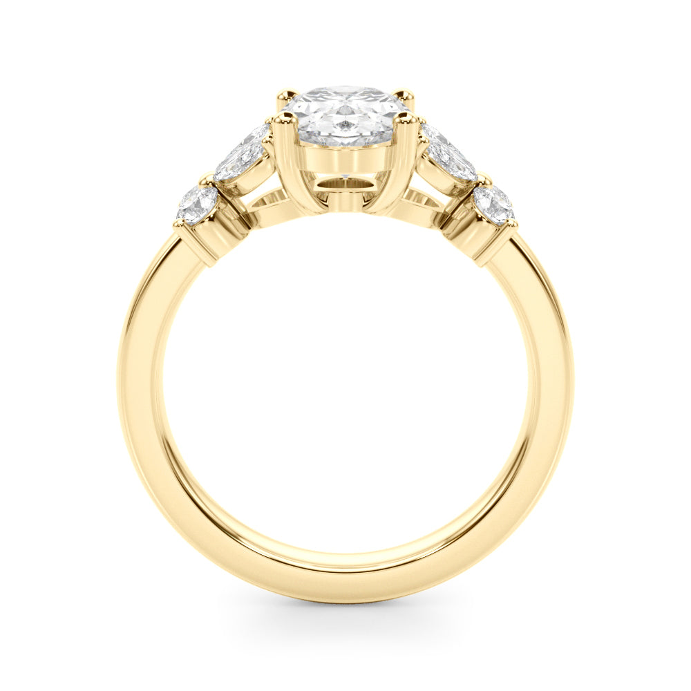 Floral Oval Engagement Ring