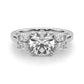 Floral Round Engagement Ring
