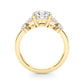 Floral Round Engagement Ring