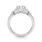 Floral Round Engagement Ring