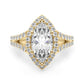 Split Shank Marquise Halo Engagement Ring