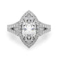 Split Shank Marquise Halo Engagement Ring