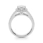 Split Shank Marquise Halo Engagement Ring