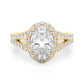 Split Shank Oval Halo Engagement Ring