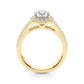 Split Shank Oval Halo Engagement Ring
