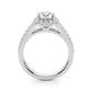 Split Shank Oval Halo Engagement Ring