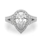 Split Shank Pear Halo Engagement Ring