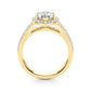 Split Shank Pear Halo Engagement Ring