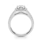 Split Shank Pear Halo Engagement Ring