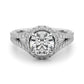 Split Shank Round Halo Engagement Ring