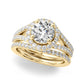 Split Shank Round Halo Engagement Ring