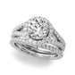 Split Shank Round Halo Engagement Ring