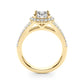 Split Shank Round Halo Engagement Ring