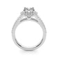 Split Shank Round Halo Engagement Ring