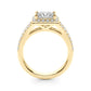 Split Shank Princess Cut Halo Engagement Ring