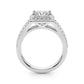 Split Shank Princess Cut Halo Engagement Ring