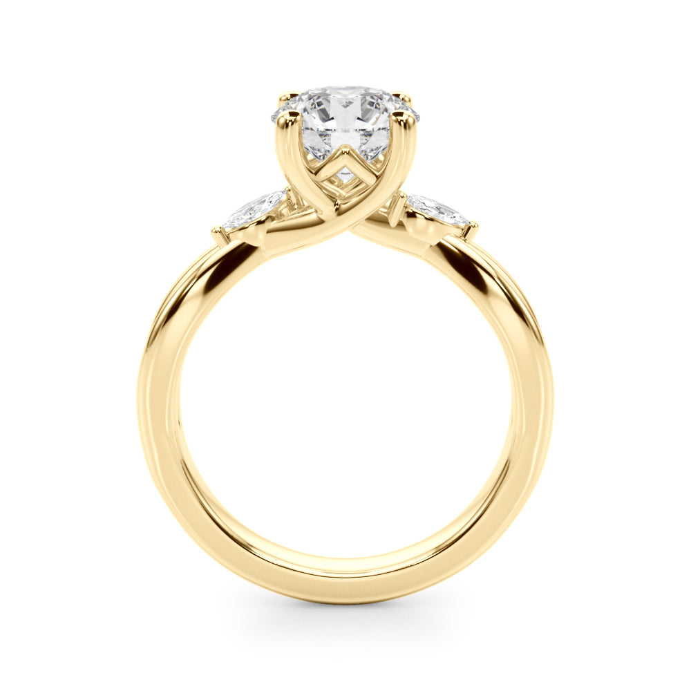 Round Split Shank Engagement Ring