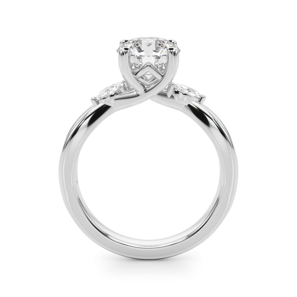 Round Split Shank Engagement Ring
