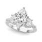 Tapered Baguette & Oval Accented Engagement Ring