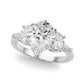 Tapered Baguette & Oval Accented Engagement Ring