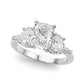 Tapered Baguette & Oval Accented Engagement Ring