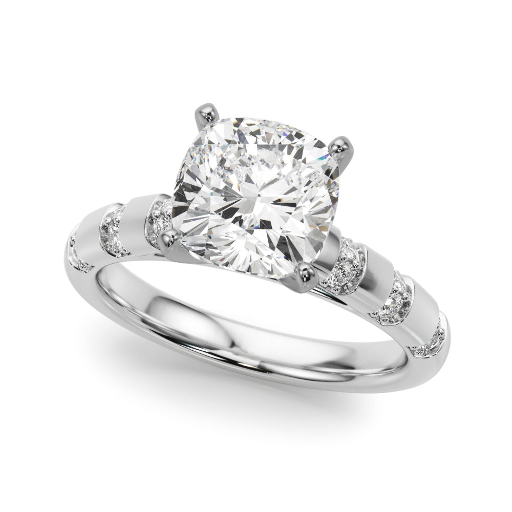 Contemporary Catherdral Engagement Ring