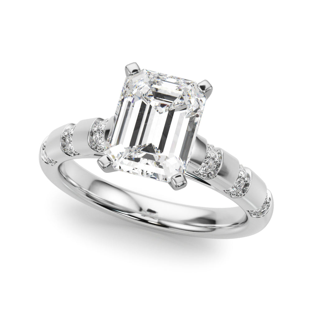 Contemporary Catherdral Engagement Ring