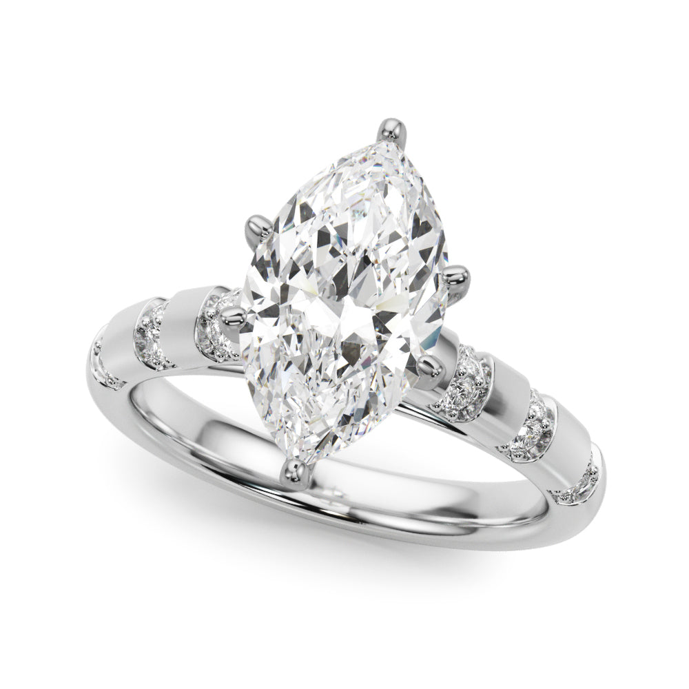 Contemporary Catherdral Engagement Ring