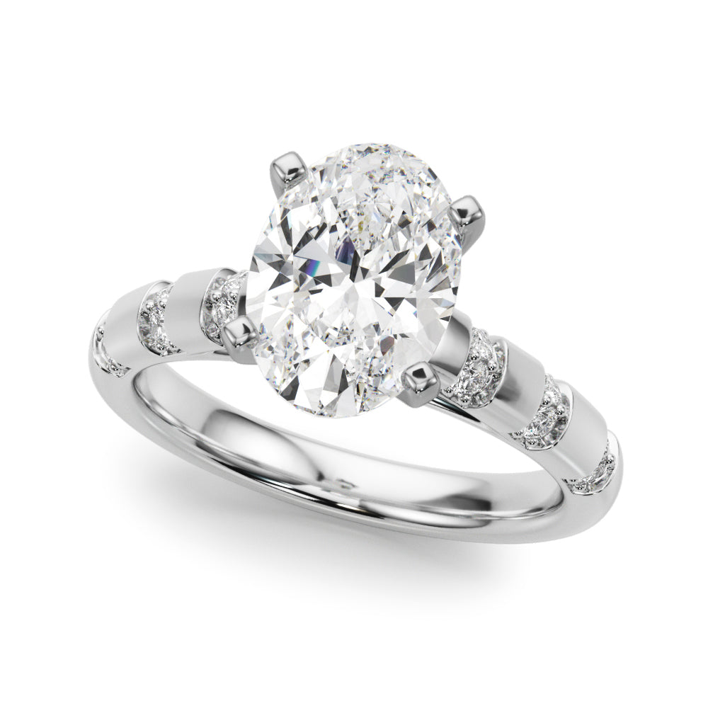 Contemporary Catherdral Engagement Ring