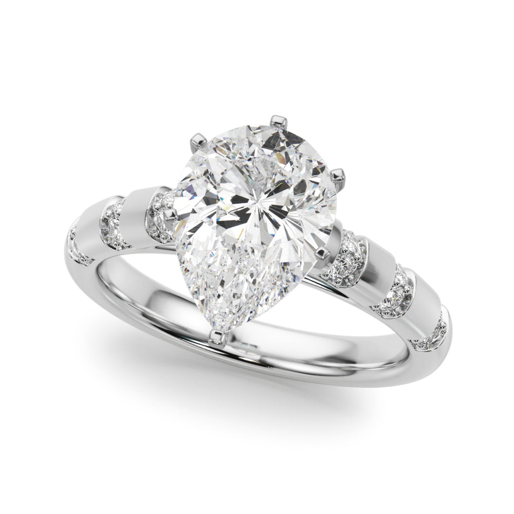 Contemporary Catherdral Engagement Ring