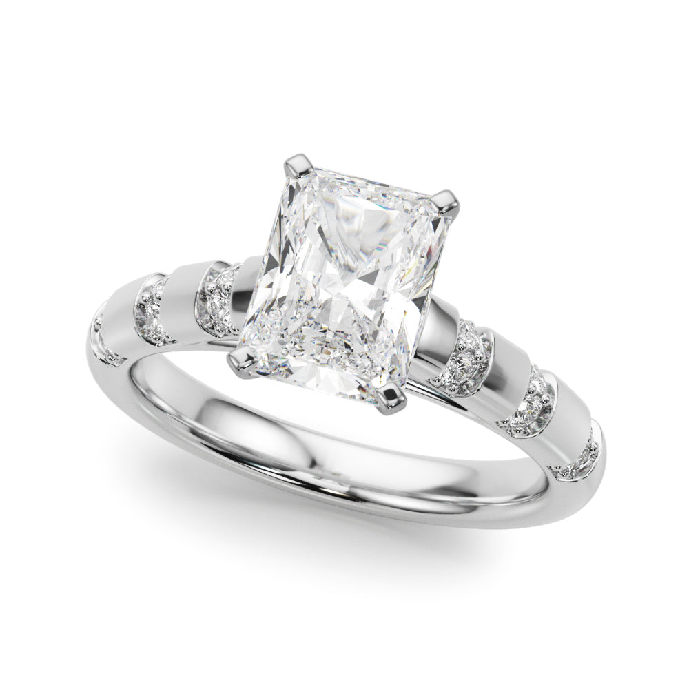 Contemporary Catherdral Engagement Ring