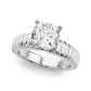 Textured Solitaire Engagement Ring