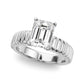 Textured Solitaire Engagement Ring