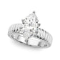 Textured Solitaire Engagement Ring