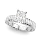 Textured Solitaire Engagement Ring