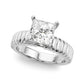 Textured Solitaire Engagement Ring