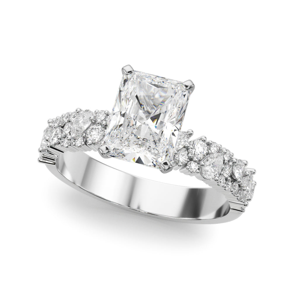 Mixed Shape Engagement Ring