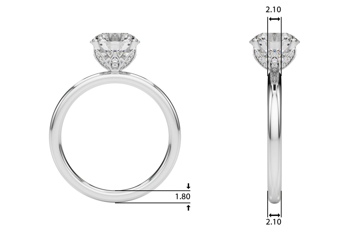 Floral Engagement Ring
