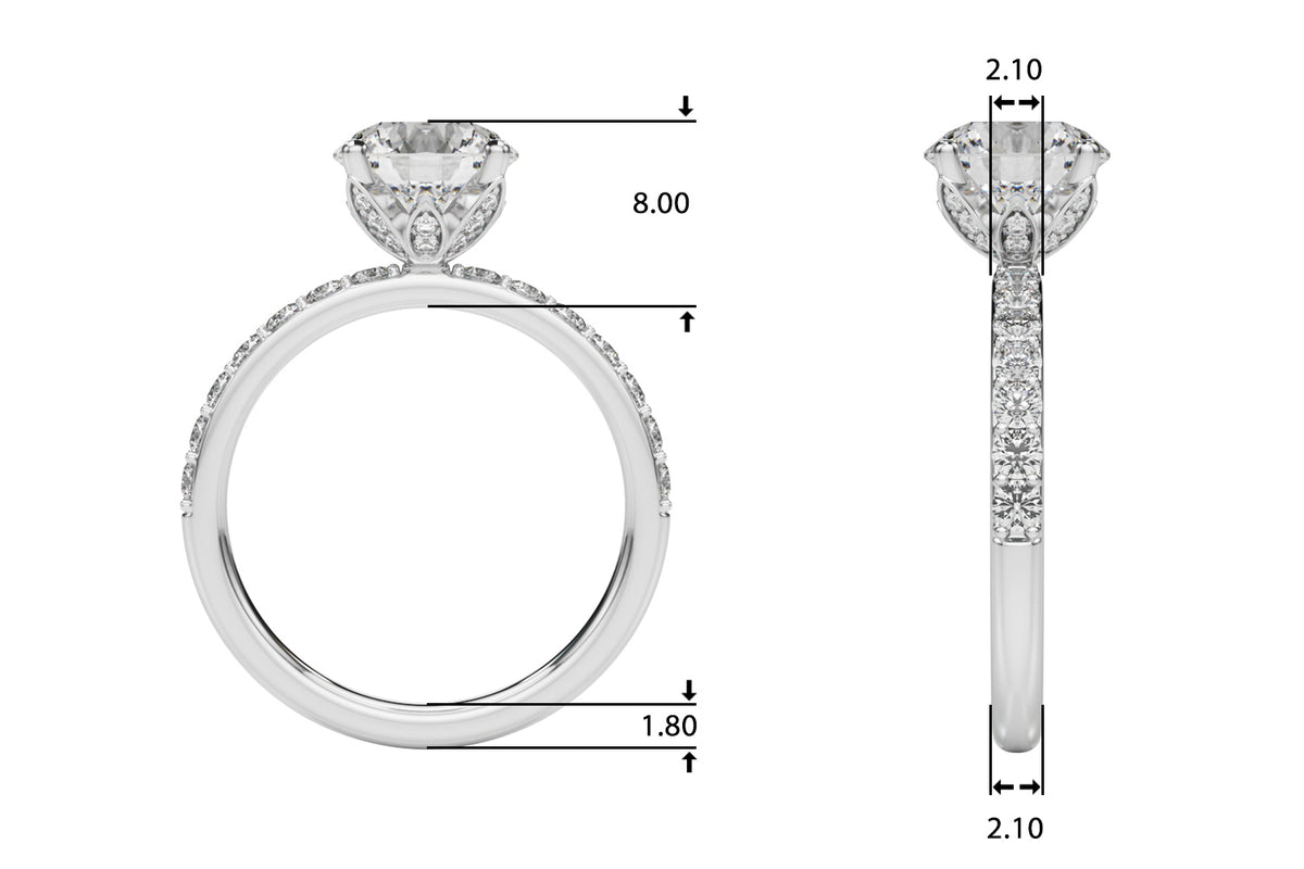 Floral Engagement Ring