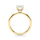 Floral Emerald Cut Engagement Ring