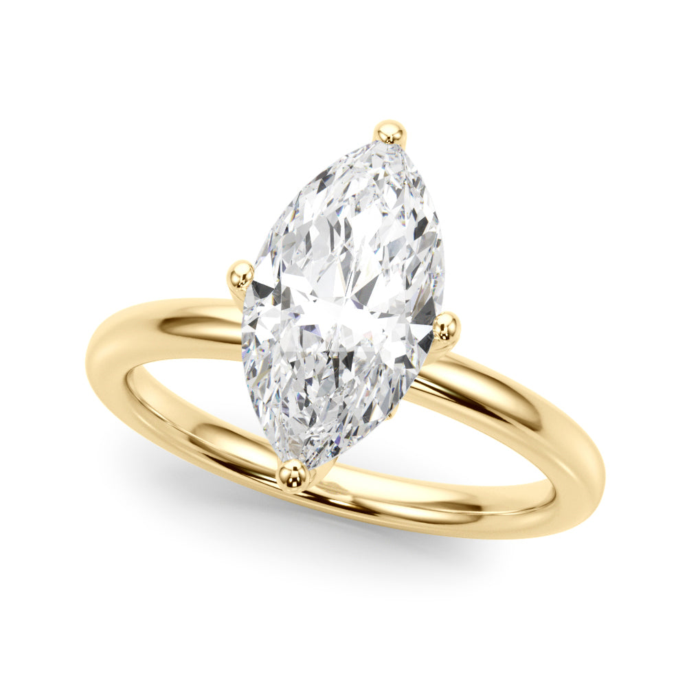 Floral Marquise Engagement Ring