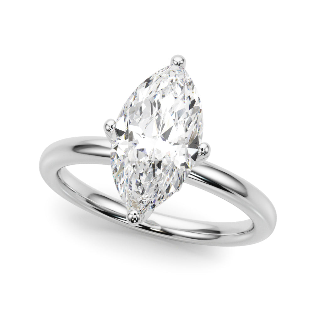 Floral Marquise Engagement Ring