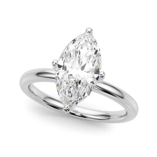 Floral Marquise Engagement Ring