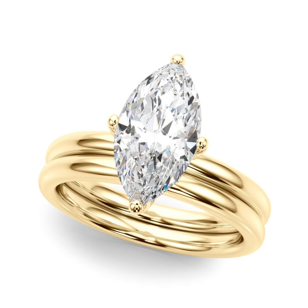 Floral Marquise Engagement Ring
