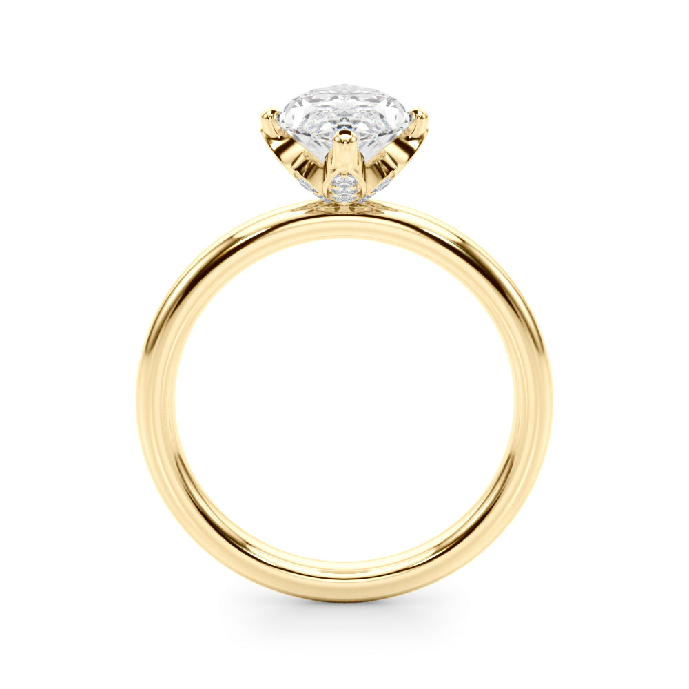 Floral Marquise Engagement Ring