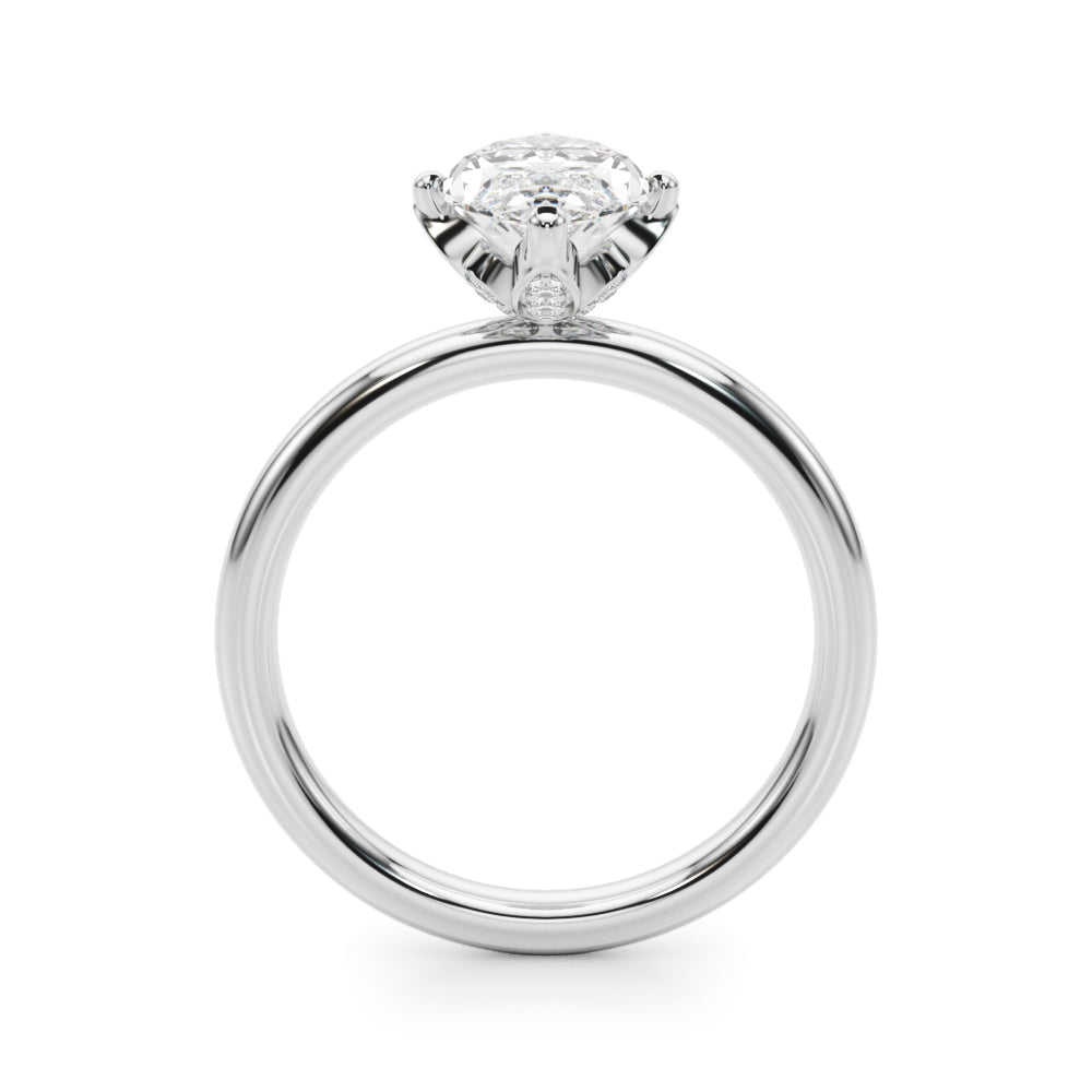 Floral Marquise Engagement Ring