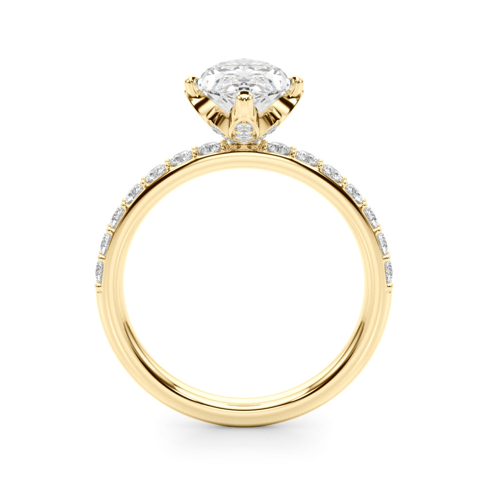 Floral Marquise Engagement Ring