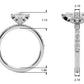 Floral Marquise Engagement Ring